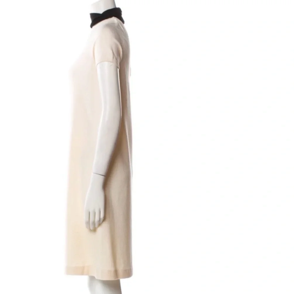 Chanel women vintage 2007 cream black knit dress size 40 $2999
